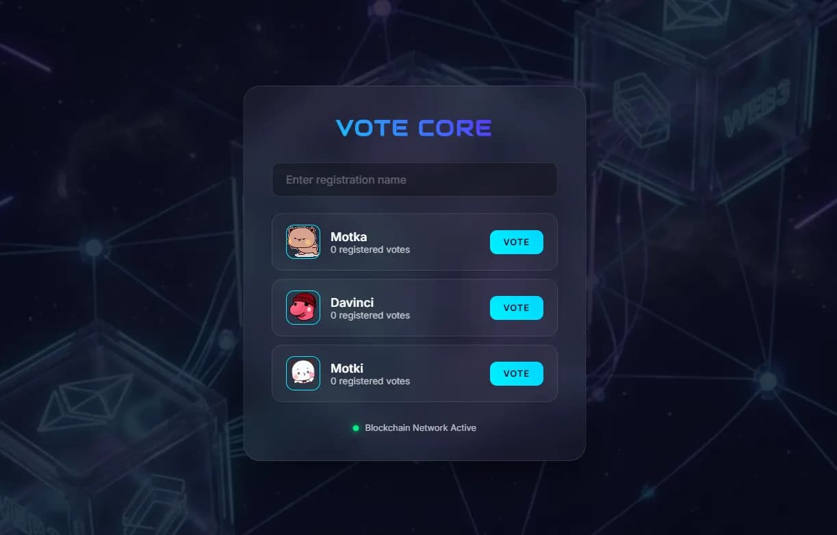 Screenshot of Hybrid Voting - Web3 Core